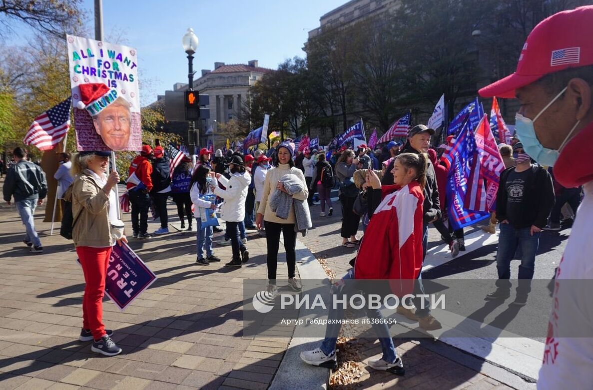 Акция в поддержку Трампа в Вашингтоне