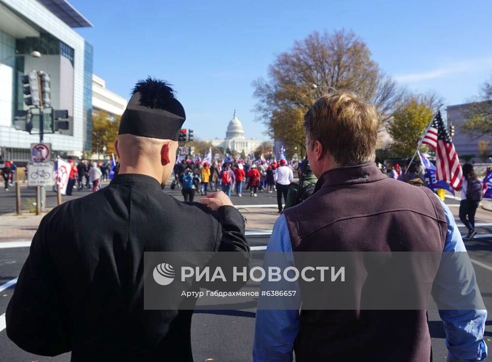 Акция в поддержку Трампа в Вашингтоне