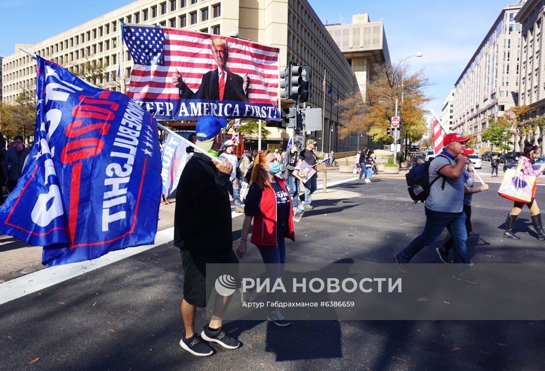 Акция в поддержку Трампа в Вашингтоне