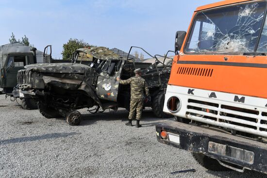 Техника, захваченная в ходе боевых действий в Нагорном Карабахе азербайджанскими военными