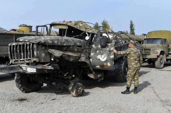 Техника, захваченная в ходе боевых действий в Нагорном Карабахе азербайджанскими военными