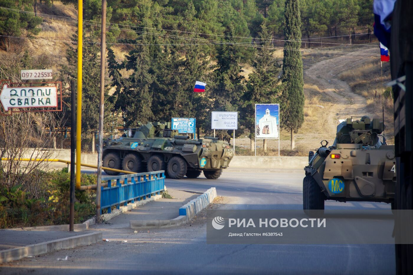 Российские миротворцы выставили наблюдательный пост у монастыря Дадиванк в Карабахе