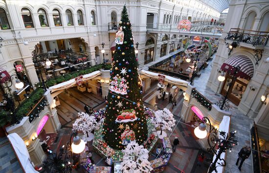 Новогоднее оформление ГУМа 