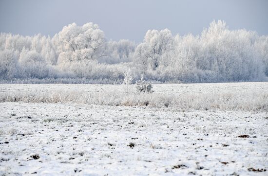 Снег в пригороде Казани