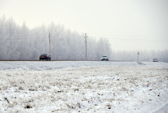 Снег в пригороде Казани