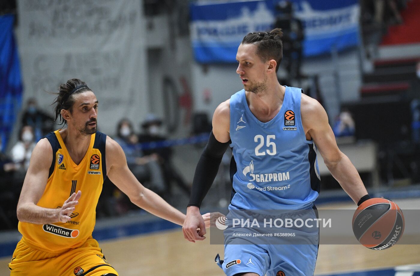 Баскетбол. Евролига. Матч "Зенит" - "Химки"