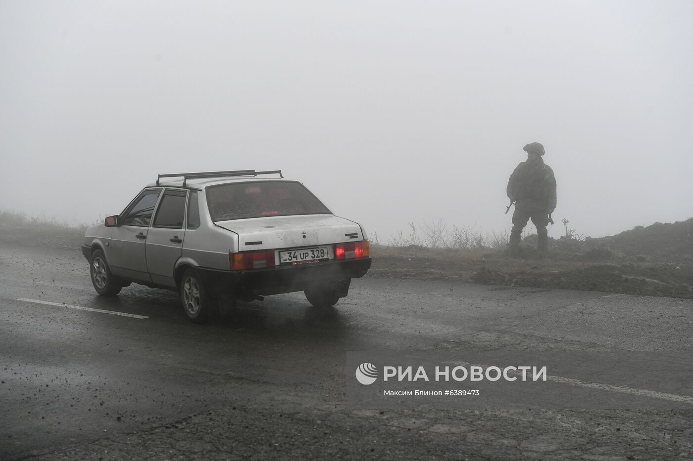 Нагорный Карабах. Российские миротворцы обеспечивают безопасность движения