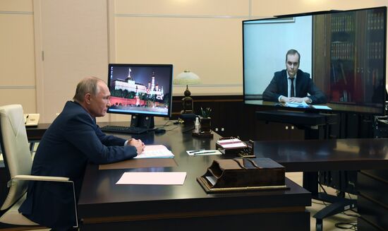 Президент РФ В. Путин встретиля с А. Здуновым