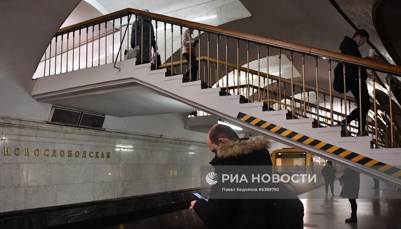 Вестибюль станции "Новослободская" Кольцевой линии метро закроют на год