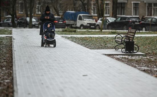 Последствия ледяного дождя в Москве