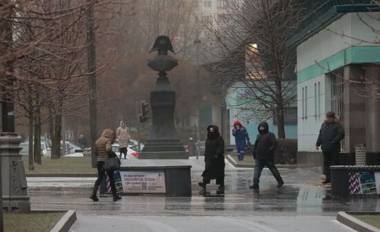 Последствия ледяного дождя в Москве