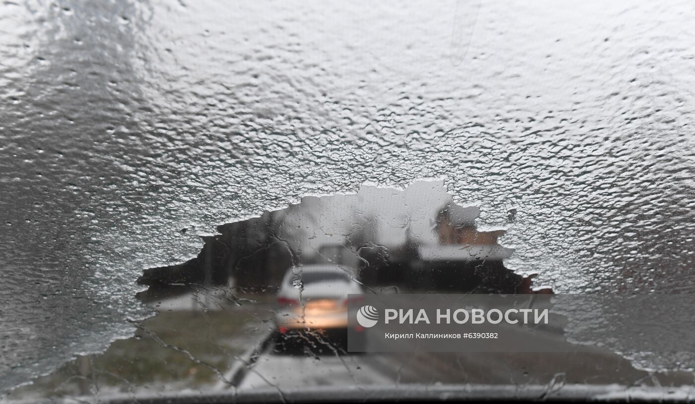 Последствия ледяного дождя в Москве