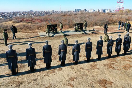 "Выстрел памяти" на Мамаевом кургане в Волгограде