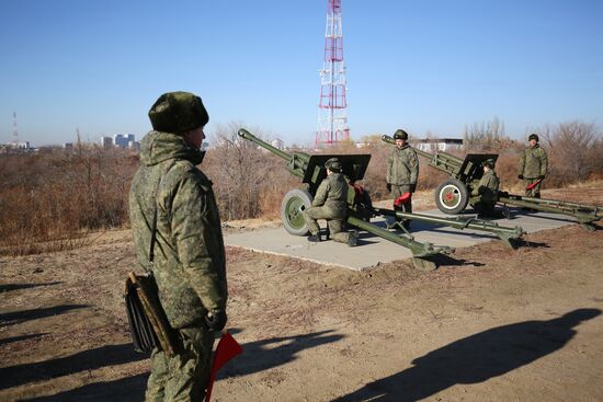 "Выстрел памяти" на Мамаевом кургане в Волгограде