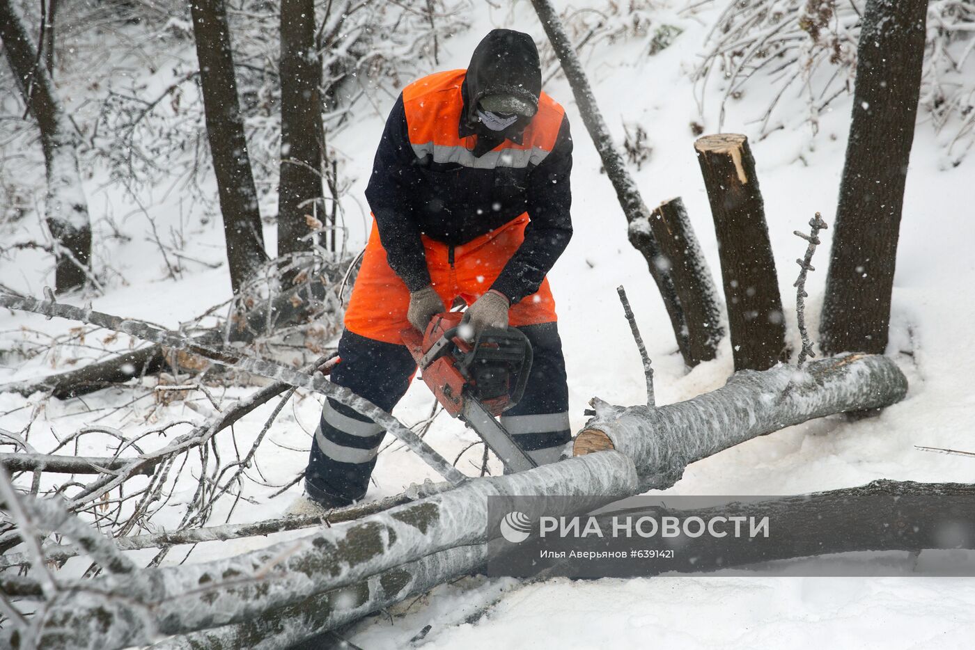 Последствия снежного циклона в Приморье 