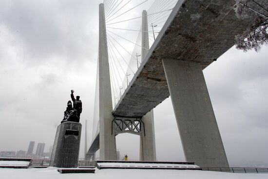 Последствия снежного циклона в Приморье 