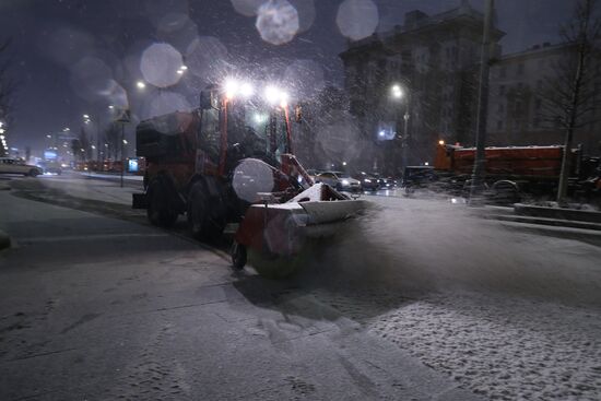 Снегоуборочные работы в Москве