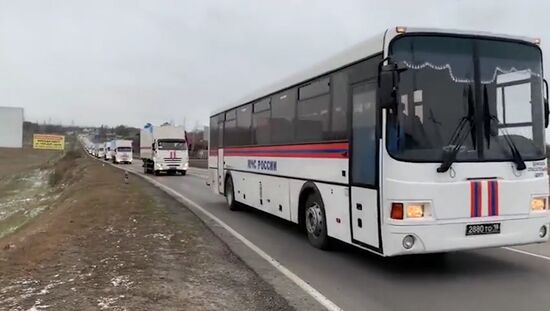 Доставка гуманитарной помощи в Степанакерт