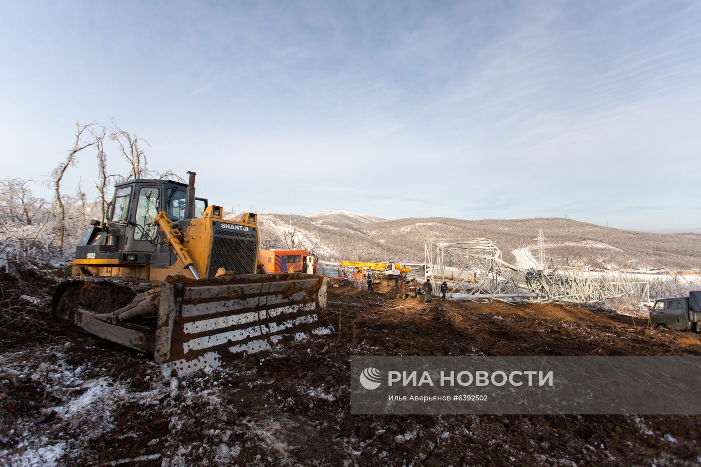 Последствия снежного циклона в Приморье