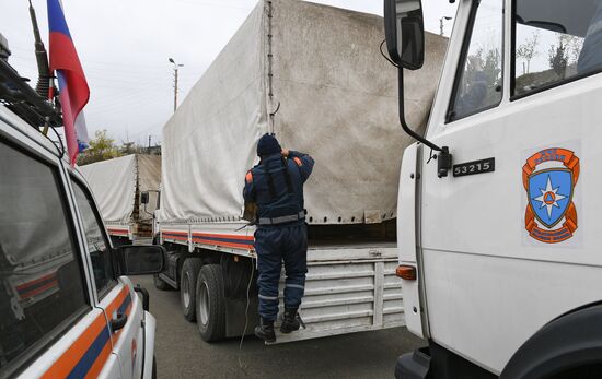 Доставка гуманитарной помощи в Степанакерт