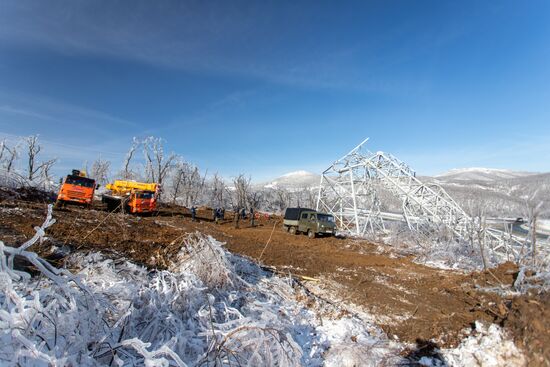 Последствия снежного циклона в Приморье