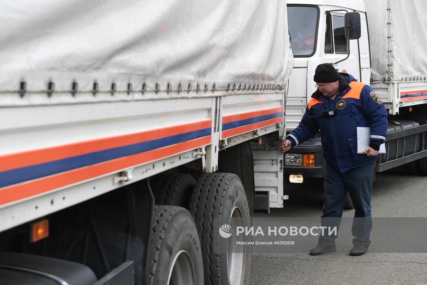 Доставка гуманитарной помощи в Степанакерт