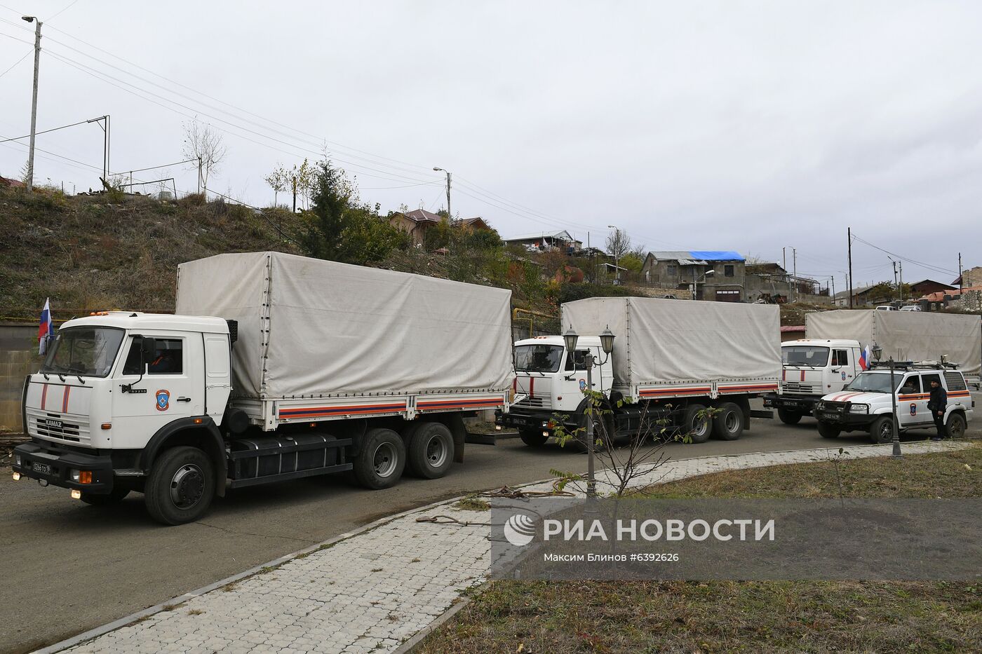 Доставка гуманитарной помощи в Степанакерт