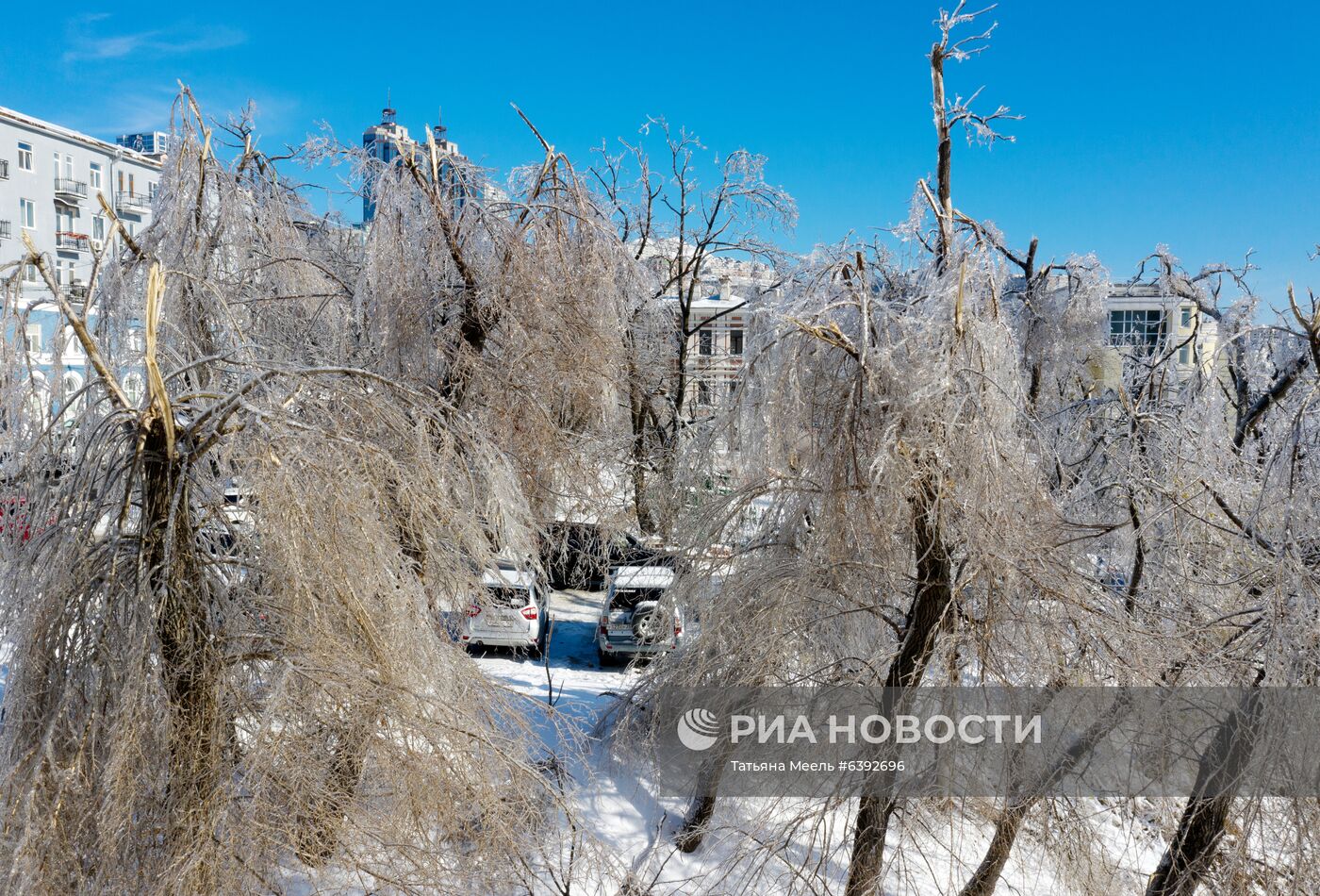 Последствия снежного циклона в Приморье