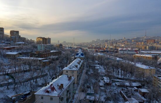 Последствия снежного циклона в Приморье