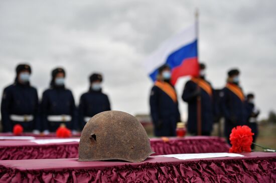 Перезахоронение останков солдат Великой Отечественной войны в Симферополе