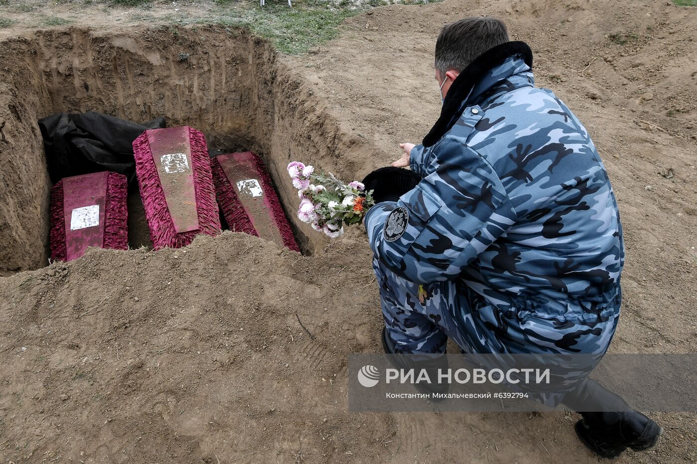 Перезахоронение останков солдат Великой Отечественной войны в Симферополе