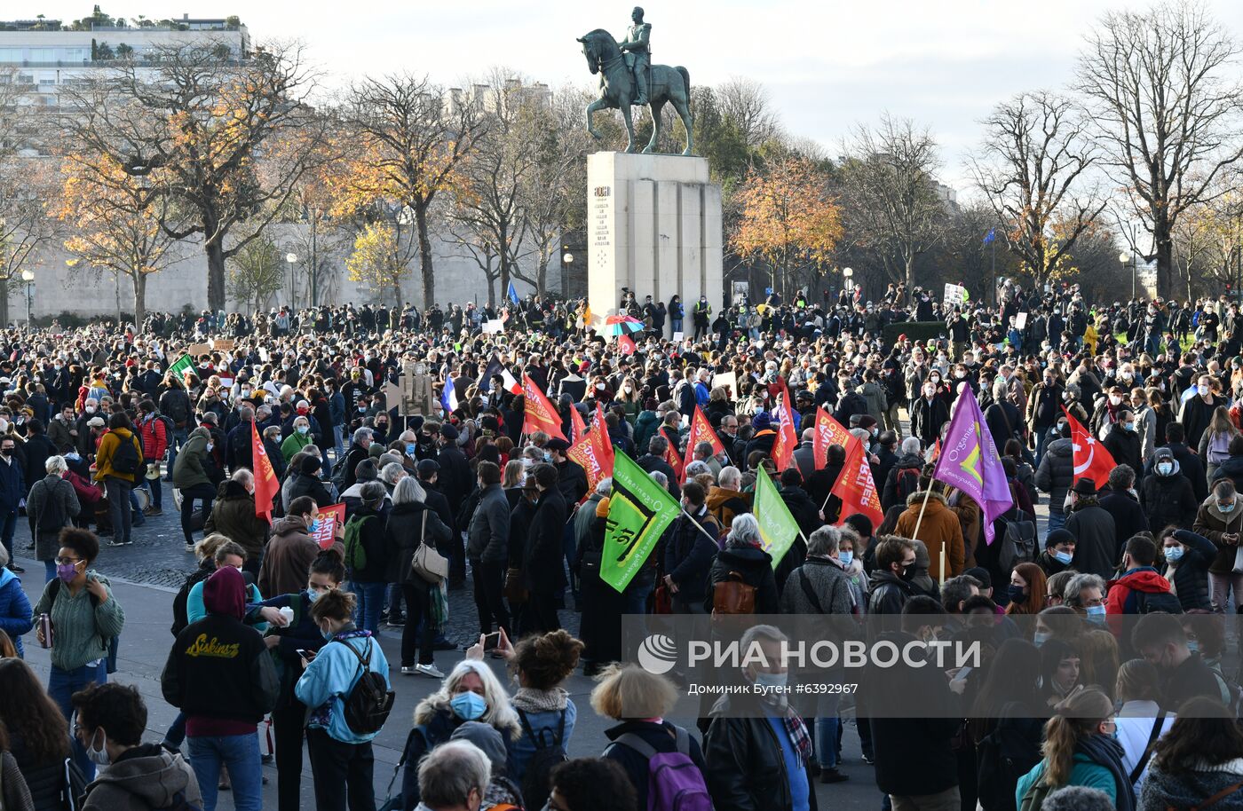 Акция протеста в Париже