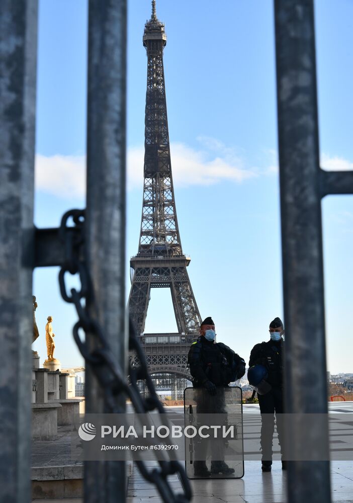 Акция протеста в Париже