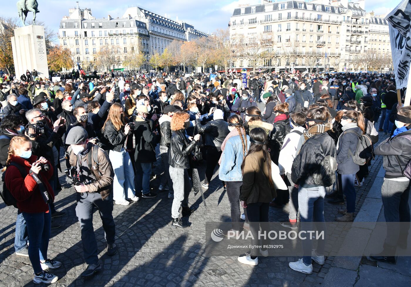 Акция протеста в Париже