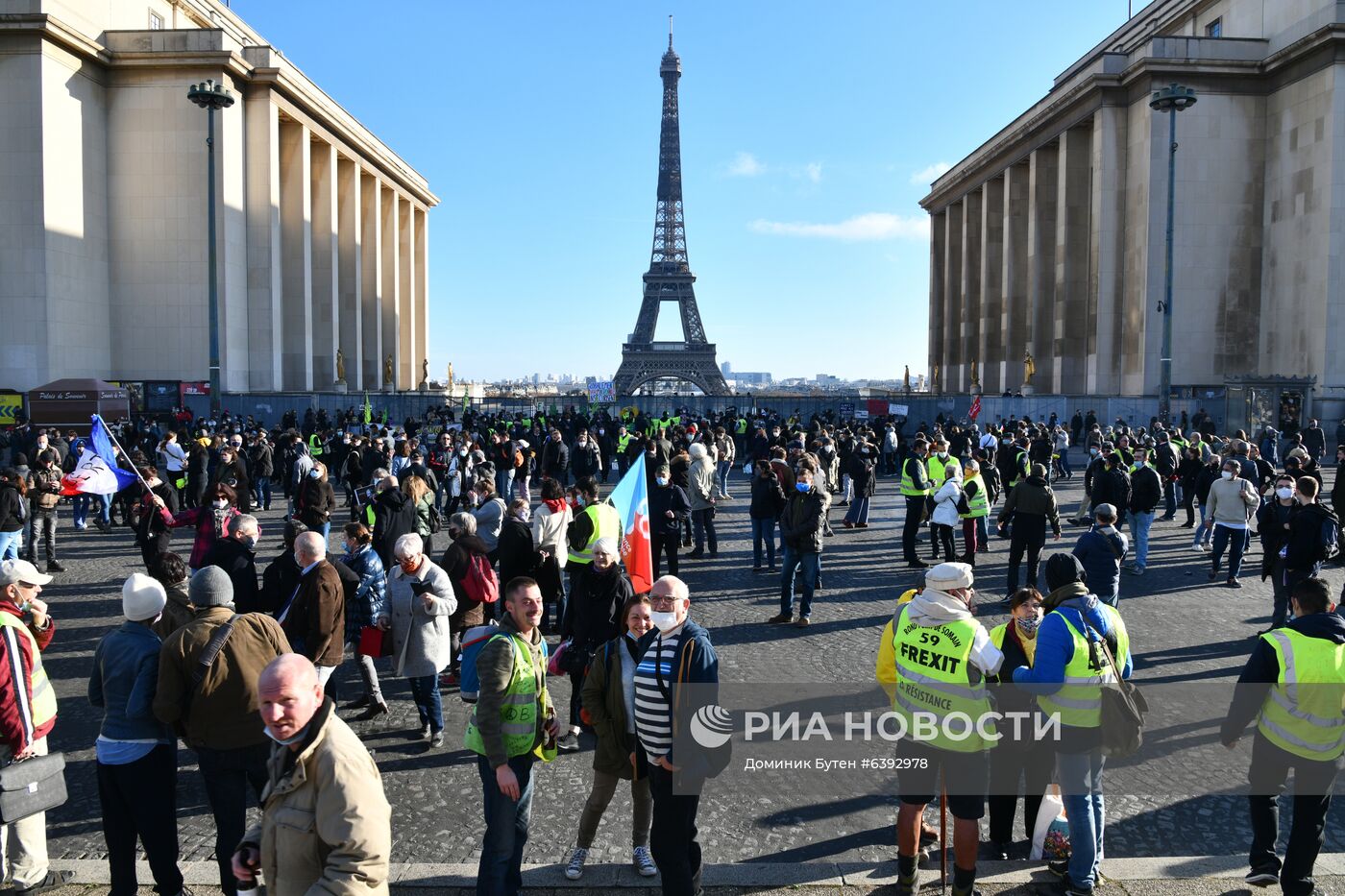 Акция протеста в Париже