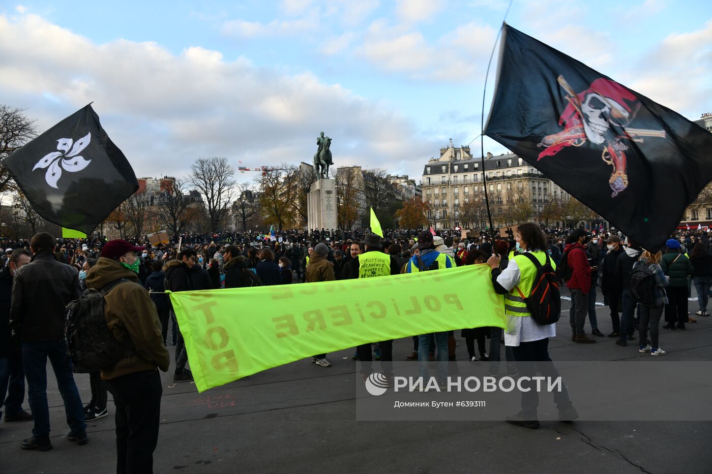 Акция протеста в Париже