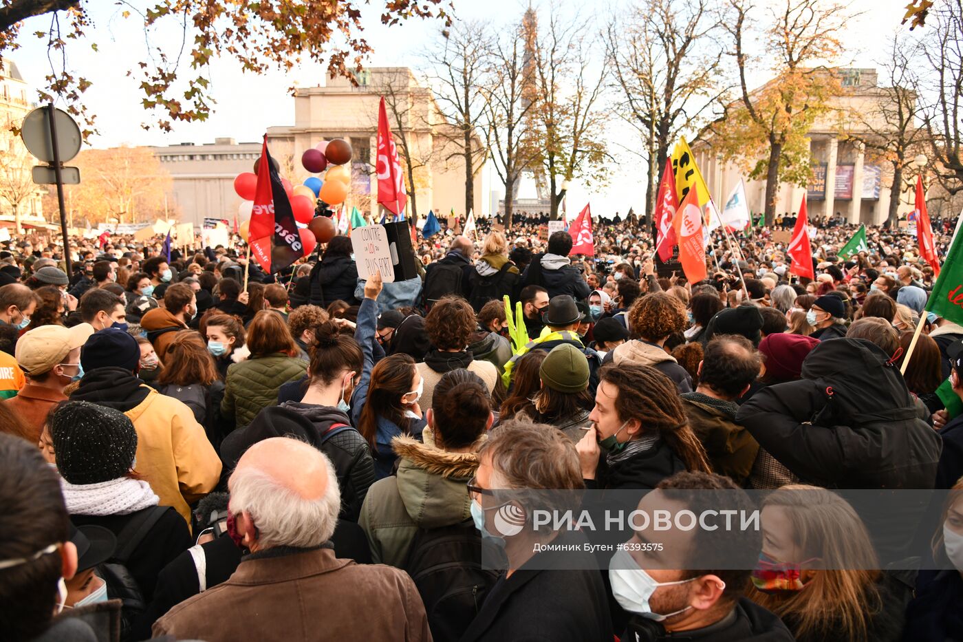 Акция протеста в Париже
