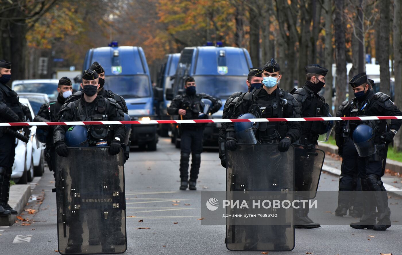 Акция протеста в Париже