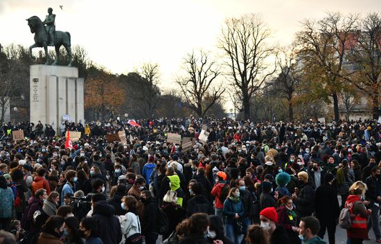 Акция протеста в Париже
