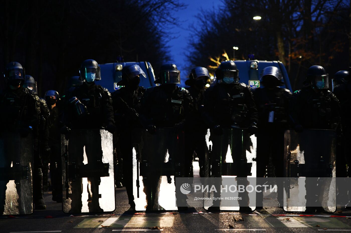 Акция протеста в Париже