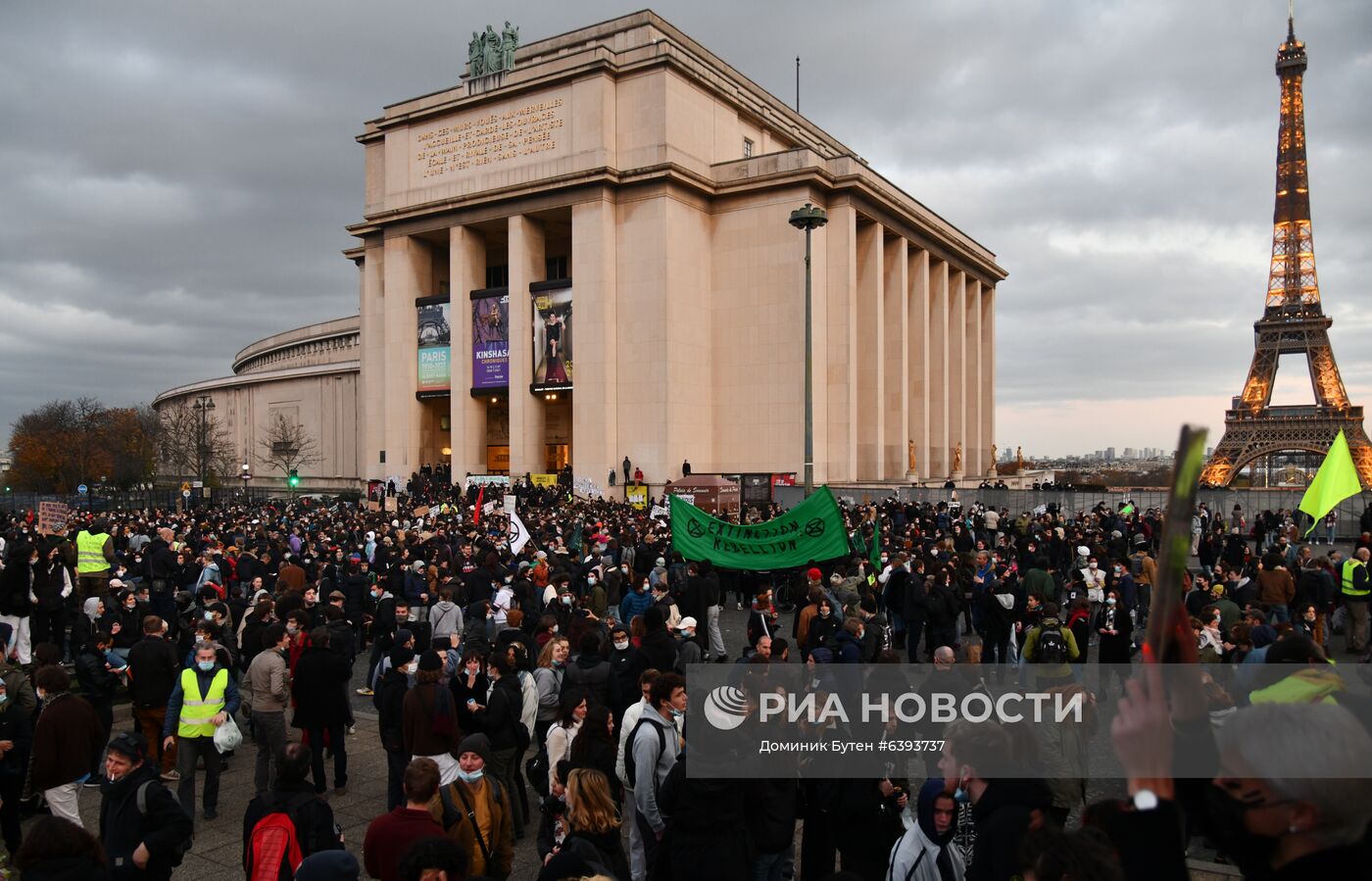 Акция протеста в Париже