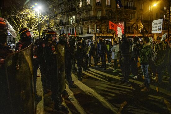Акция протеста в Париже