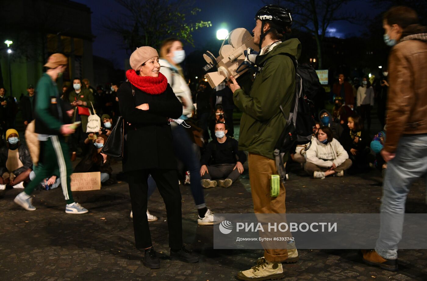 Акция протеста в Париже