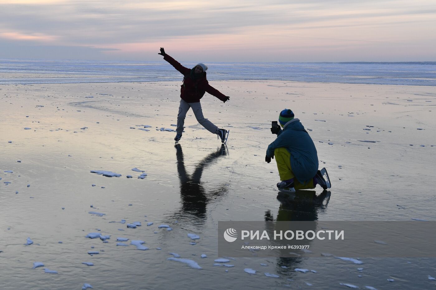Замерзшее Новосибирское водохранилище