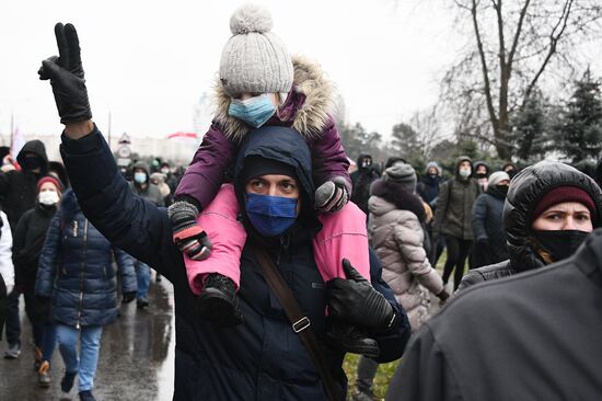 Акция протеста в Минске