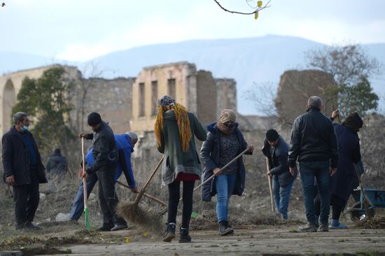 Город Агдам в Азербайджане