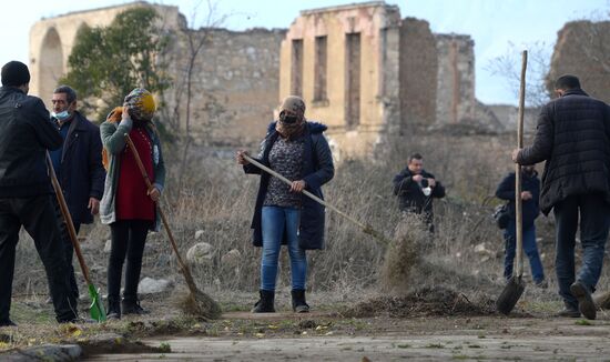 Город Агдам в Азербайджане