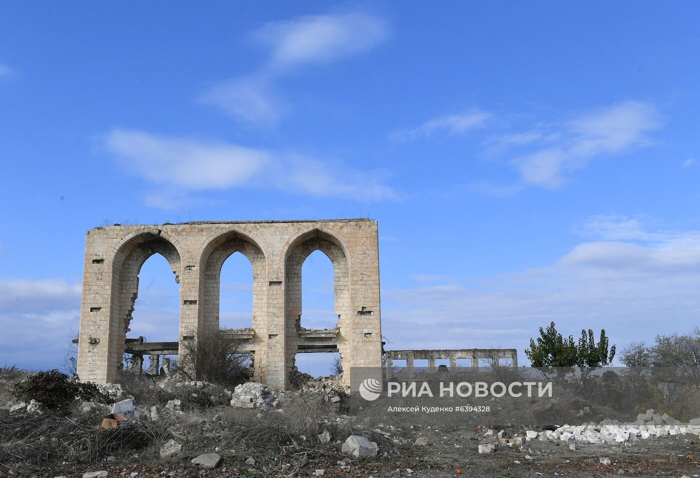 Город Агдам в Азербайджане