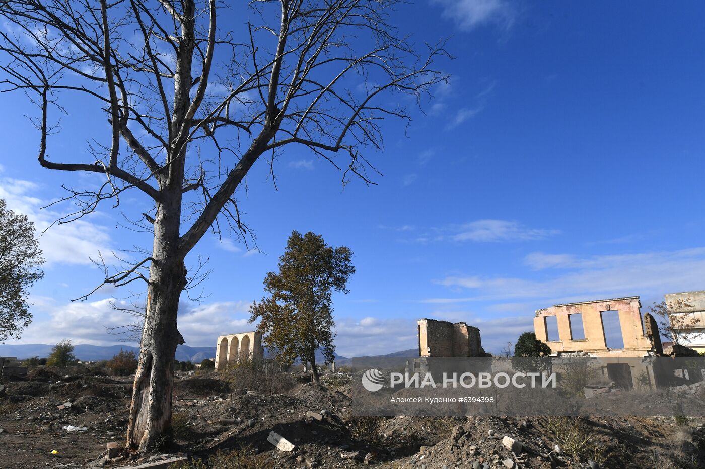 Город Агдам в Азербайджане