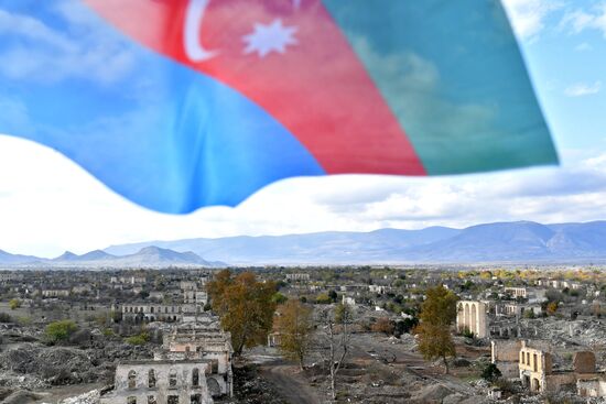 Город Агдам в Азербайджане